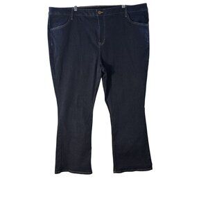 Plus Size Womens Evri Bootcut Jeans Dark Wash Stretch Denim Size 22W